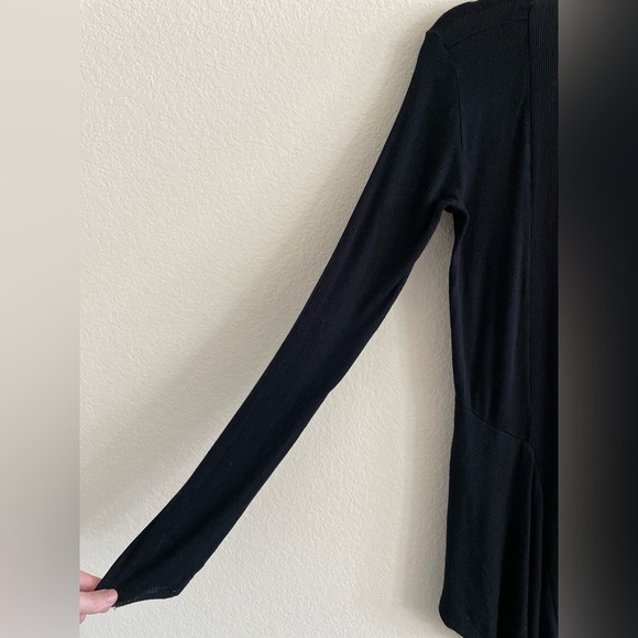 Cache Women Cardigan Large Black Vintage Lagenlook Asymmetrical Contemporary - Picture 6 of 13